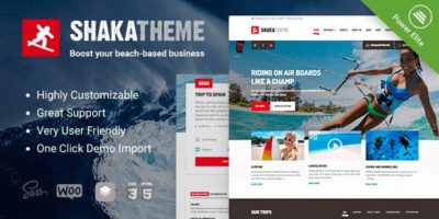 Shaka - A water sport WordPress theme by ProteusThemes