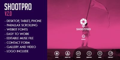 Shootpro Studios Muse Template 2.0 - Updated by graphicboomstudios