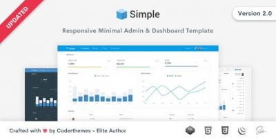 SimpleAdmin - Minimal Admin & Dashboard Template by coderthemes