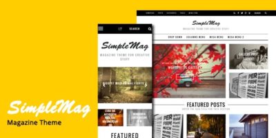 SimpleMag - Magazine Drupal 7 and 8 Theme by drupalet
