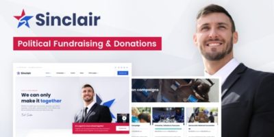 Sinclair - Political Fundraising & Donations WordPress Theme by themosaurus