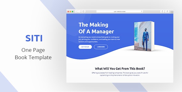 Siti - Book Landing Template by celtano