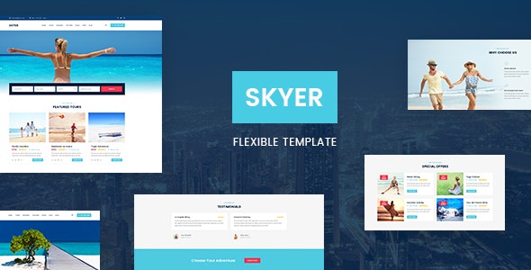 Skyer - Tours and Travel PSD Template by PearlThemes
