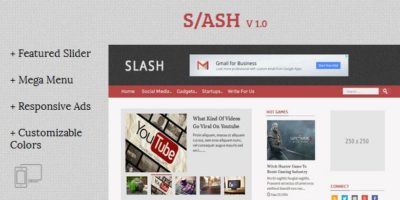 Slash - Tech/Magazine Blogger Template by TemplatesZoo