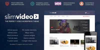Slimvideo - Video WordPress Community Theme by upcode