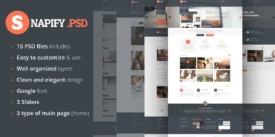 Snapify - clean and modern PSD Template by upifix