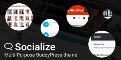 Socialize: Multi-Purpose BuddyPress Theme by GhostPool