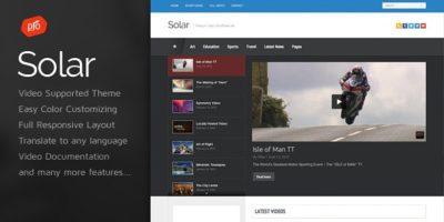 Solar - Video WordPress Theme by ProgressionStudios