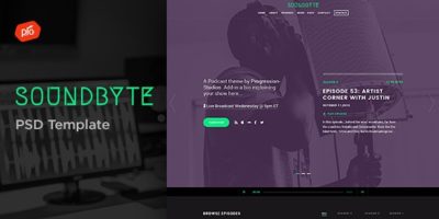 Soundbyte - Podcast/Audio PSD Template by ProgressionStudios