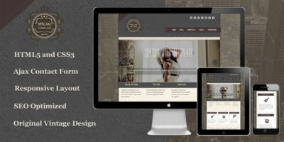 Special - Responsive Vintage HTML5 Template by Lesya