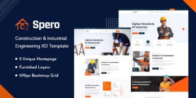 Spero - Construction Industry XD Template by TunaTheme