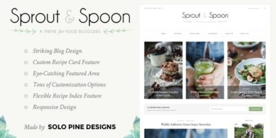 Sprout & Spoon - A WordPress Theme for Food Bloggers by SoloPine