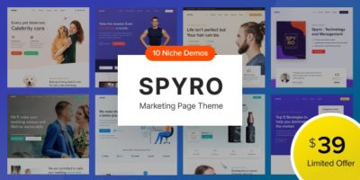 Spyro - Marketing Landing Page WordPress Theme by brandexponents