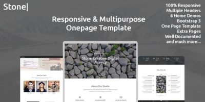 Stone - Responsive Multipurpose One Page Template by trinixstudio