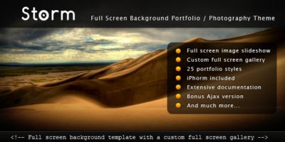 Storm - Full Screen Background Template by ThemeCatcher