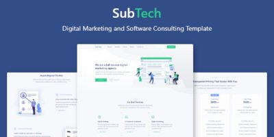 SubTech - Digital Marketing and Software Consulting Template by ThemeCTG