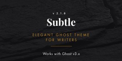 Subtle - Clean and Elegant Ghost Theme by justgoodthemes