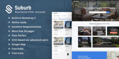 Suburb - Real Estate HTML Template by fruitfulcode