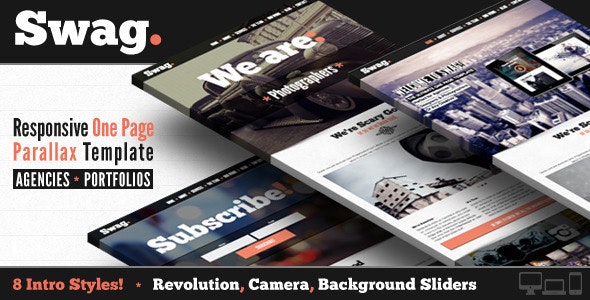 Swag - One Page Parallax Portfolio Template by BeantownThemes