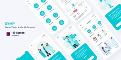 Symp – Doctor Finder Adobe XD Template by createuiux