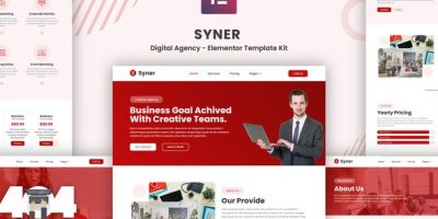 Syner - Creative Agency Elementor Template Kit by portocraft