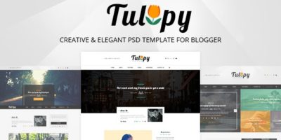 TULIPY – Blogger PSD Template by Designer_Machine