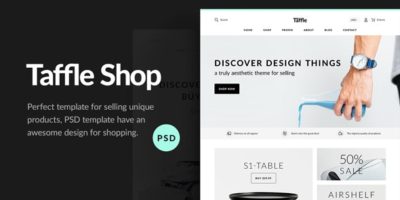 Taffle — Clean Shop PSD Template by Middltone