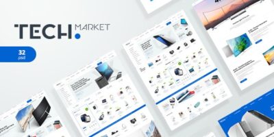 TechMarket - Electronics eCommerce PSD by bcube