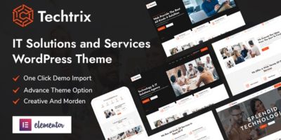 Techtrix - IT Solutions & Services WordPress Theme by peacefuldesign