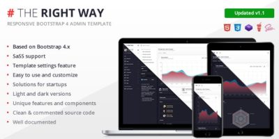 The Right Way - Bootstrap 4 Admin Template by Aqvatarius