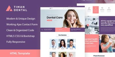 Timan - Dental Clinic & Medical HTML Template by oscarthemes