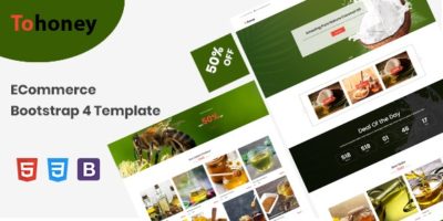 Tohoney - eCommerce Bootstrap 4 Template by themepresss