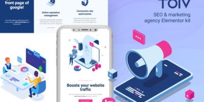 Toiv – SEO & Marketing Agency Elementor Template Kit by deTheme