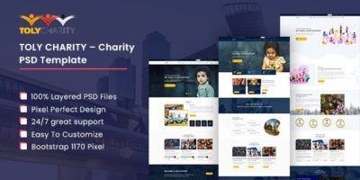 Toly – Charity PSD Template by PointTheme