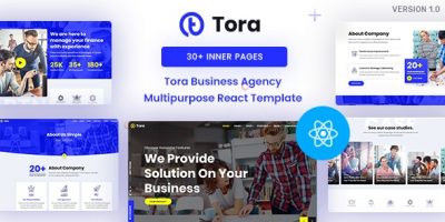 Tora : Corporate Business React Template by ThemeTrades