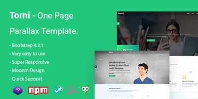 Torni - One Page Parallax Template by Theme-zome
