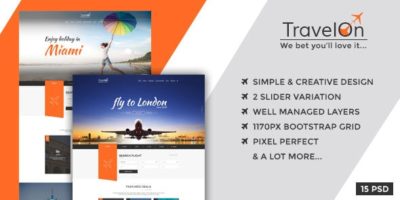 Travel On -  PSD Template for Tourism Business by 786theme