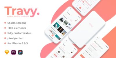 Travy - Travel app mobile ui kit by BousrihDesigns