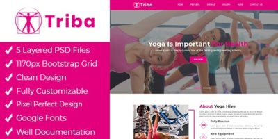 Triba - Yoga PSD Template by ThirdEye_IT