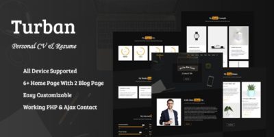 Turban - personal CV and resume by ThemeCTG