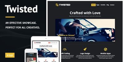 Twisted - Showcase WordPress Theme by Pirenko