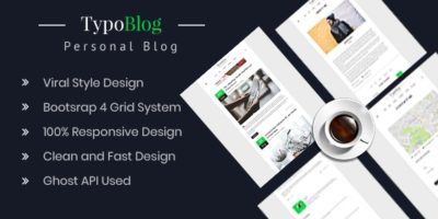 Typoblog - Personal Blog Ghost Theme by themeix