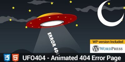 UFO 404 - Animated 404 Page by LeAmino
