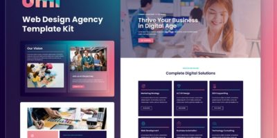 Umi - Web Design Agency Elementor Template Kit by CoombCo