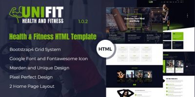 Unifit - Health and Fitness HTML Template by Unicoder