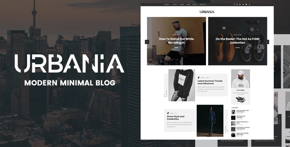 Urbania - Modern Minimal WordPress Blog by 3-Styler