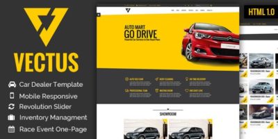 VECTUS - Car Dealership & Business HTML Template  by janxcode