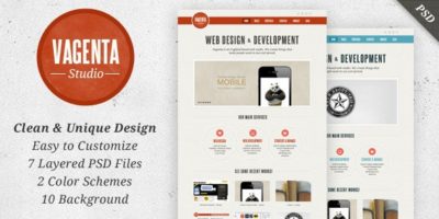Vagenta - Clean & Unique PSD Template by honryou