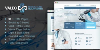 Valeo - Hospital & Medical Lab HTML template with Page Builder by mwtemplates