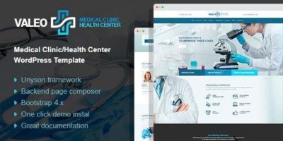Valeo - health center and hospital WordPress Theme by themeslucky